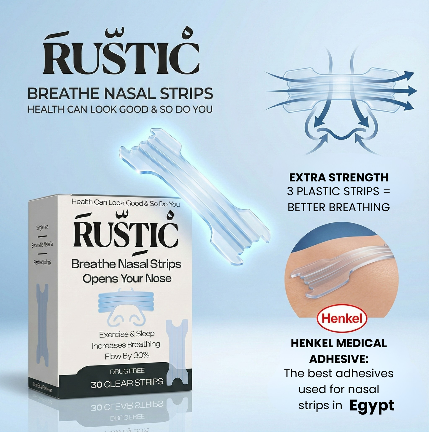 30 Breathe Clear Nose Strips